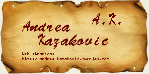 Andrea Kazaković vizit kartica